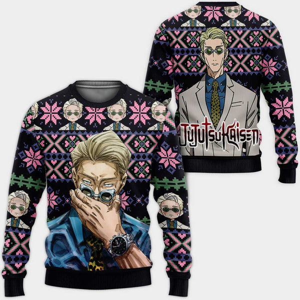Divesart - Kento Nanami Ugly Christmas pusero ja huppari Custom Anime Jujutsu Kaisen joululahjat